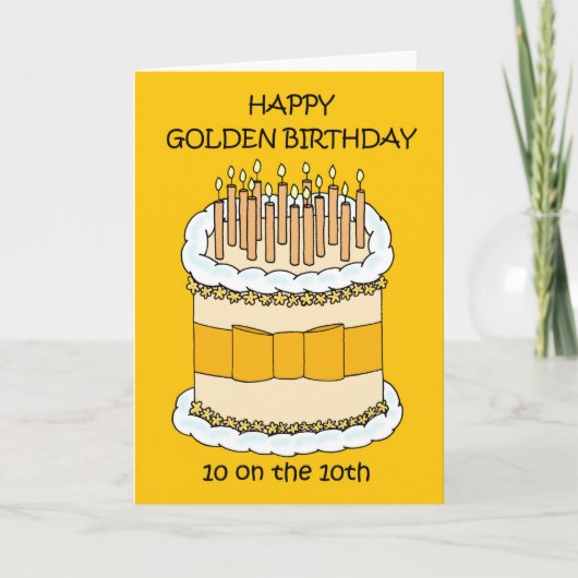 Happy Golden Birthday 10 on the 10. Karte (Vorderseite)