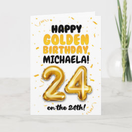 Happy Golden Birthday, 24th Birthday Card  Karte