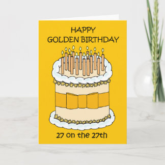 Happy Golden Birthday 27 am 27. Karte