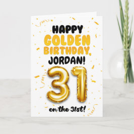 Happy Golden Birthday, 31st Birthday Card  Karte