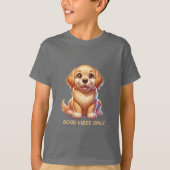 Happy Golden Dog Puppy | Cute Dog Lover Design T-Shirt (Vorderseite)