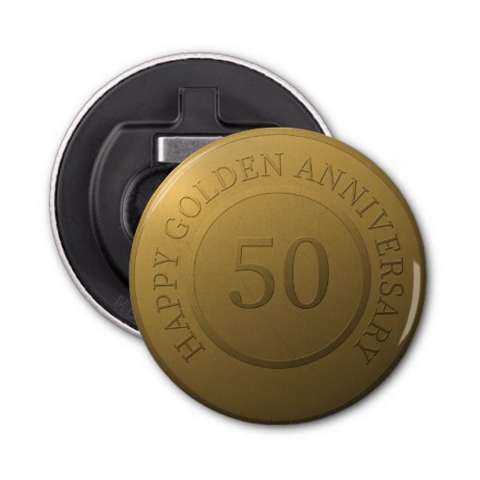 Happy Golden Hochzeitstag Flaschenöffner (Vorderseite)