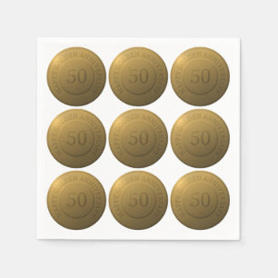 Happy Golden Hochzeitstag Serviette