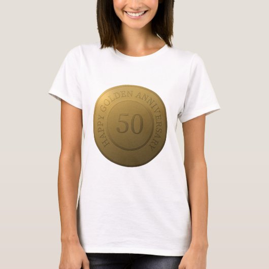 Happy Golden Hochzeitstag T-Shirt (Vorderseite)