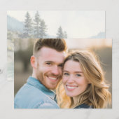 Happy Golden Hour Photo Einladung (Vorne/Hinten)