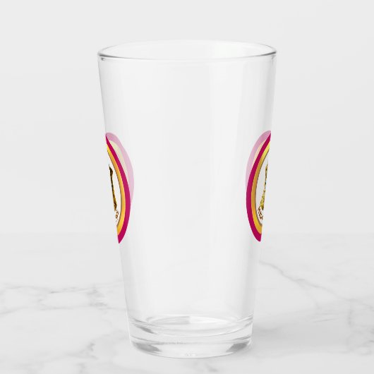 Happy Golden Owl Glas (Rechts)