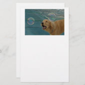 Happy Golden Retriever Briefpapier (Vorne/Hinten)