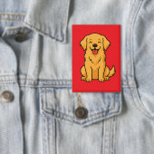 Happy Golden Retriever Dog – Cute Funny Pets Button (Insitu)