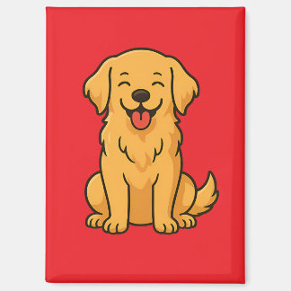 Happy Golden Retriever Dog – Cute Funny Pets Magnet