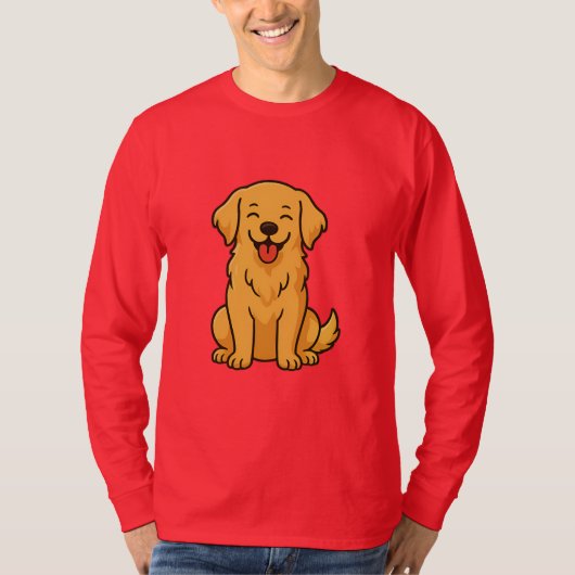 Happy Golden Retriever Dog – Cute Funny Pets T-Shirt (Vorderseite)