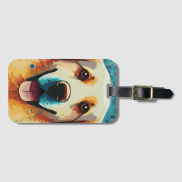 Happy Golden Retriever Gepäckanhänger