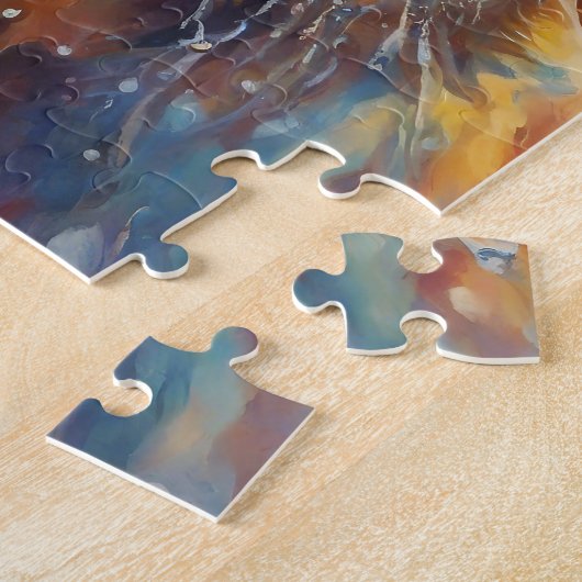 Happy Golden Retriever im Wasser Puzzle (Seite)