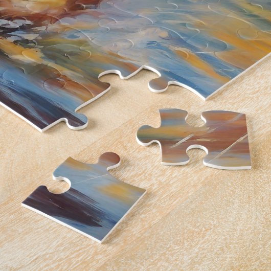 Happy Golden Retriever im Wasser Puzzle (Seite)