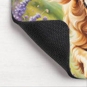 Happy Golden Retriever in Lavender Field Mousepad (Ecke)