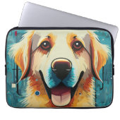 Happy Golden Retriever Laptopschutzhülle (Vorderseite)