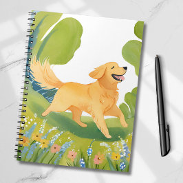 Happy Golden Retriever | Lichtfarbenkarte Notizblock