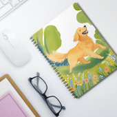 Happy Golden Retriever | Lichtfarbenkarte Notizblock
