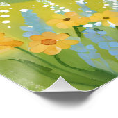 Happy Golden Retriever | Light Watercolor Painting Poster (Ecke)