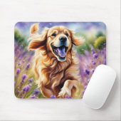 Happy Golden Retriever Mousepad (Mit Mouse)