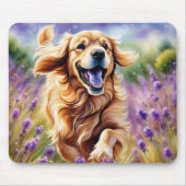 Happy Golden Retriever Mousepad (Vorne)