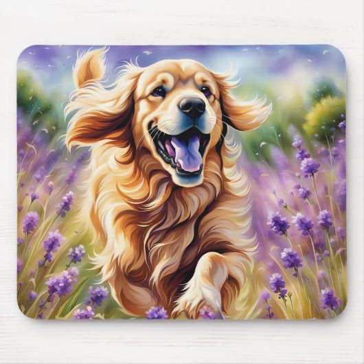 Happy Golden Retriever Mousepad (Vorne)