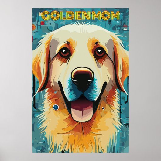 Happy Golden Retriever Poster (Vorne)