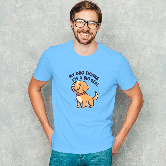 Happy Golden Retriever Puppy Cartoon — Big Deal T-Shirt