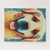 Happy Golden Retriever Puzzle (Horizontal)