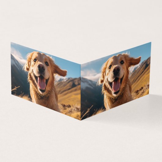 Happy Golden Retriever Running (Vorderseite)