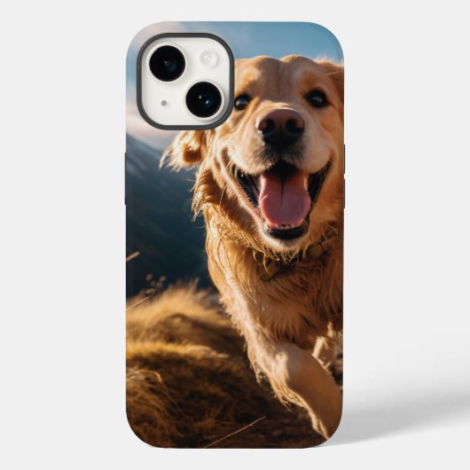 Happy Golden Retriever Running Case-Mate iPhone Hülle (Rückseite)