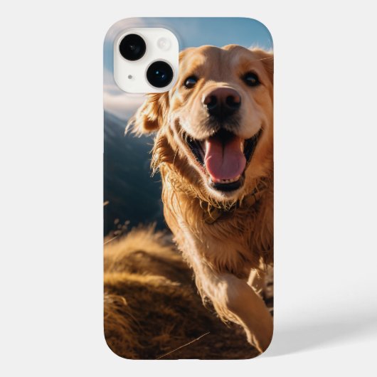 Happy Golden Retriever Running Case-Mate iPhone Hülle (Rückseite)