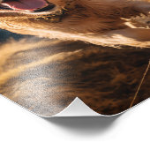 Happy Golden Retriever Running Fotodruck (Ecke)