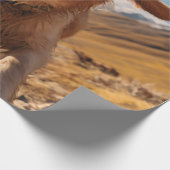 Happy Golden Retriever Running Geschenkpapier (Ecke)