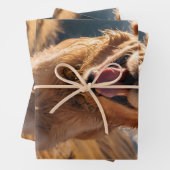Happy Golden Retriever Running Geschenkpapier Set (Beispiel)