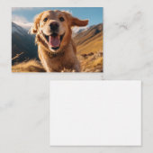 Happy Golden Retriever Running Mitteilungskarte (Vorne/Hinten)