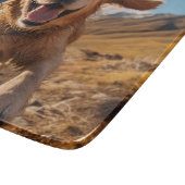 Happy Golden Retriever Running Schneidebrett (Ecke)