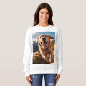 Happy Golden Retriever Running Sweatshirt (Vorne ganz)