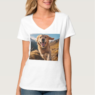 Happy Golden Retriever Running T-Shirt