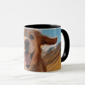 Happy Golden Retriever Running Tasse (VorderseiteRechts)