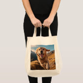 Happy Golden Retriever Running Tragetasche (Vorderseite (Produkt))