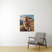 Happy Golden Retriever Running Wandteppich (Beispiel)