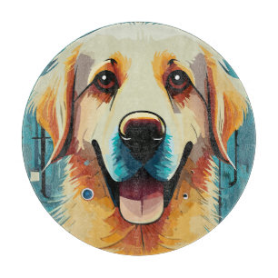 Happy Golden Retriever Schneidebrett