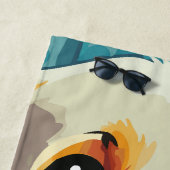 Happy Golden Retriever Strandtuch (Beispiel)