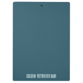 Happy Golden Retriever Vater Klemmbrett (Rückseite)