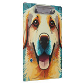 Happy Golden Retriever Vater Klemmbrett (Rechts)