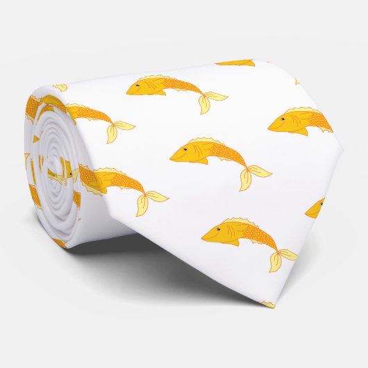 Happy Goldfish Krawatte (Gerollt)