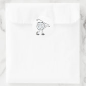 Happy Golf Ball Player Runder Aufkleber (Tasche)