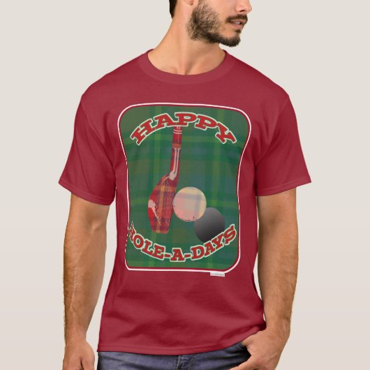 Happy Golf Holes Holiday Fun Design T-Shirt (Vorderseite)