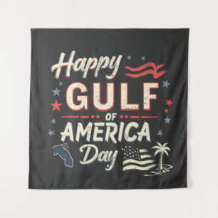 Happy Golf of America's Funny Patriotic Wandteppich