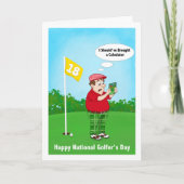 Happy Golfers Day Humor April 10 Karte (Vorderseite)